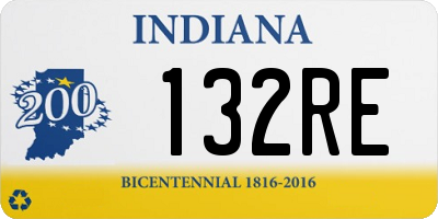 IN license plate 132RE