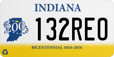 IN license plate 132REO