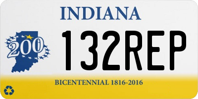 IN license plate 132REP