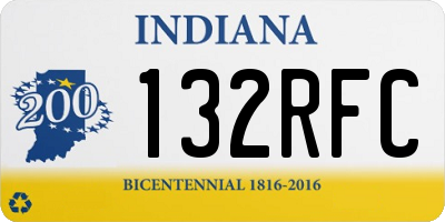 IN license plate 132RFC