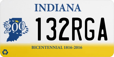 IN license plate 132RGA