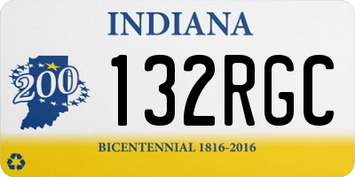 IN license plate 132RGC