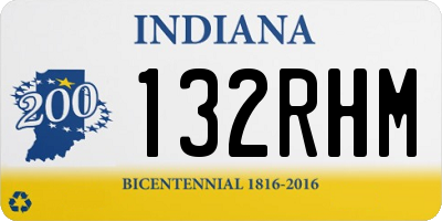 IN license plate 132RHM