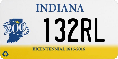 IN license plate 132RL