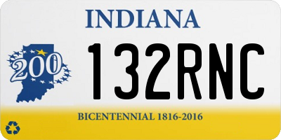 IN license plate 132RNC