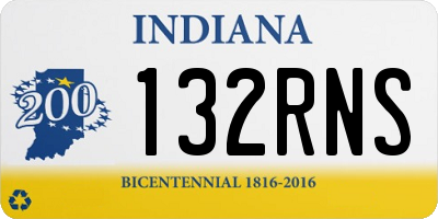 IN license plate 132RNS