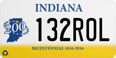 IN license plate 132ROL