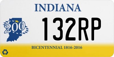 IN license plate 132RP