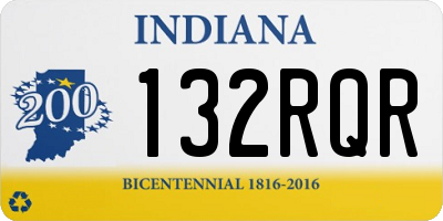 IN license plate 132RQR