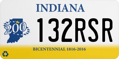 IN license plate 132RSR