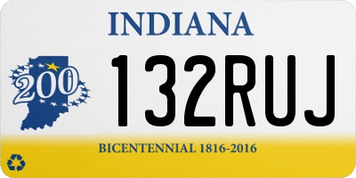 IN license plate 132RUJ