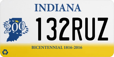 IN license plate 132RUZ