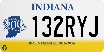 IN license plate 132RYJ