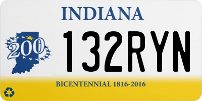 IN license plate 132RYN