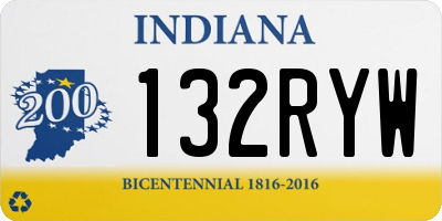 IN license plate 132RYW