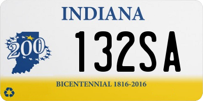 IN license plate 132SA