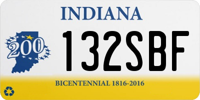 IN license plate 132SBF