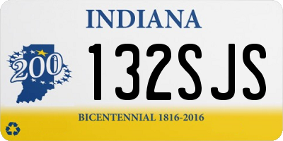 IN license plate 132SJS