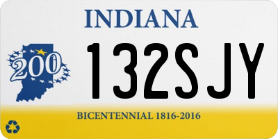 IN license plate 132SJY