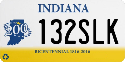 IN license plate 132SLK
