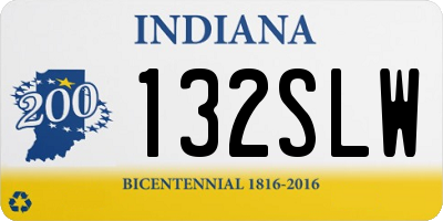 IN license plate 132SLW