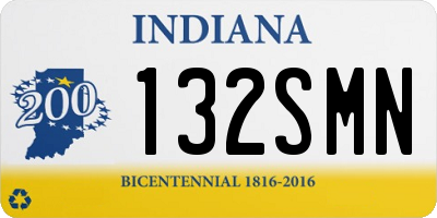 IN license plate 132SMN