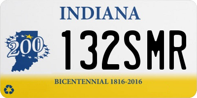 IN license plate 132SMR