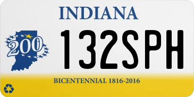 IN license plate 132SPH