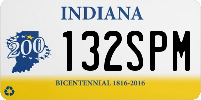 IN license plate 132SPM