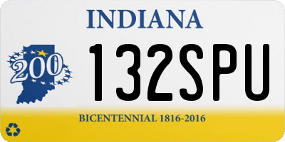 IN license plate 132SPU