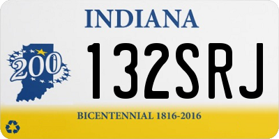 IN license plate 132SRJ