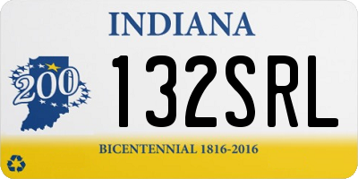 IN license plate 132SRL