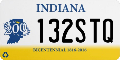IN license plate 132STQ