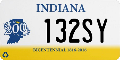 IN license plate 132SY