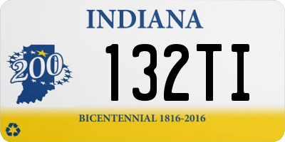 IN license plate 132TI