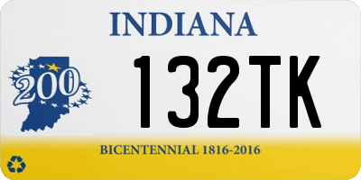 IN license plate 132TK