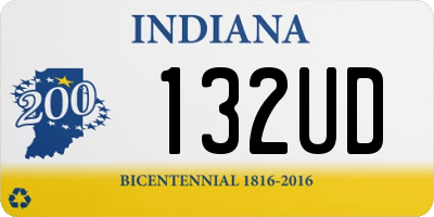IN license plate 132UD