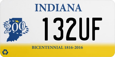 IN license plate 132UF