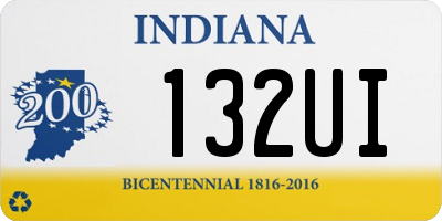 IN license plate 132UI