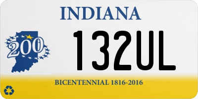 IN license plate 132UL