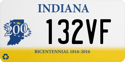 IN license plate 132VF