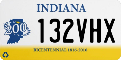 IN license plate 132VHX