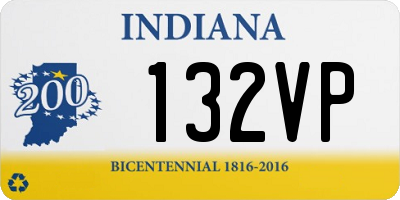 IN license plate 132VP