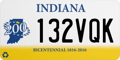 IN license plate 132VQK