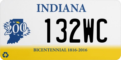 IN license plate 132WC