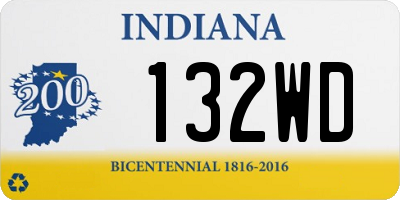 IN license plate 132WD