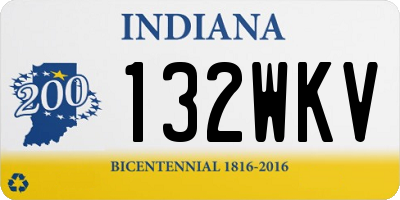 IN license plate 132WKV