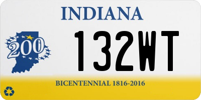 IN license plate 132WT