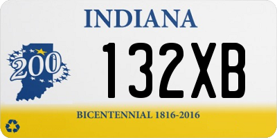IN license plate 132XB