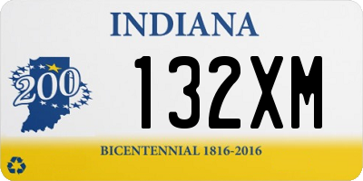 IN license plate 132XM